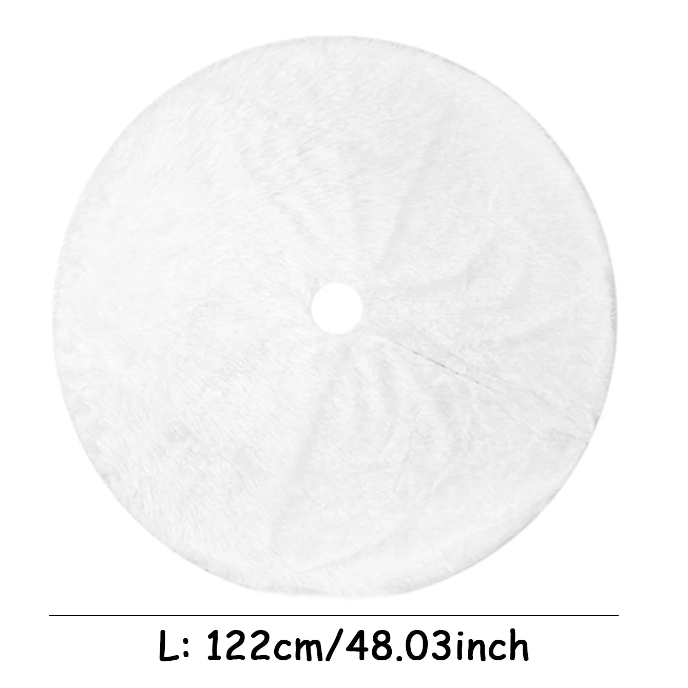 1pcs 78/90/122cm White Christmas Tree Skirt Plush Faux Fur 2023 Xmas Tree Carpet Decoration Ornament New Year Navidad Home Decor