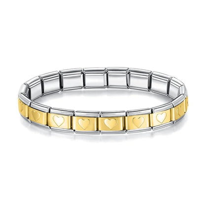 Womens Stainless Steel Charm Bracelet Elastic Fashion Bangle - Smarsty