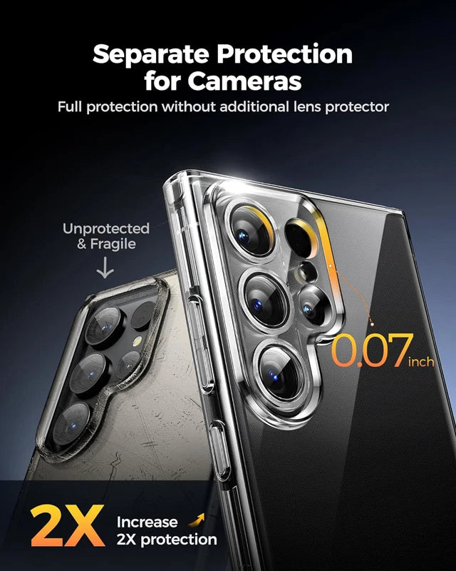 Clear Silicone Case for Galaxy S24 S23 S22 S21 Ultra - Smarsty