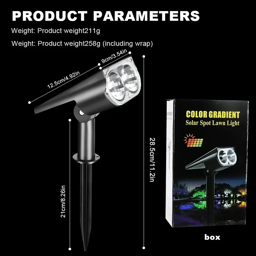 Adjustable LED Solar Spotlights for Outdoor Garden Lighting - Smarsty