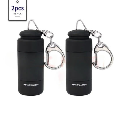 Led micro pocket flashlight portable USB rechargeable keychain flashlight waterproof home Outdoor Hiking Camping flashlight