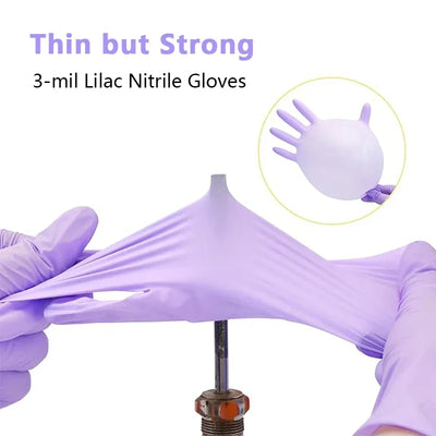 10-100pcs Disposable Purple Nitrile Gloves Latex Free Waterproof Suitable for Kitchen Food Processing Beauty Salon Work Glove - Smarsty