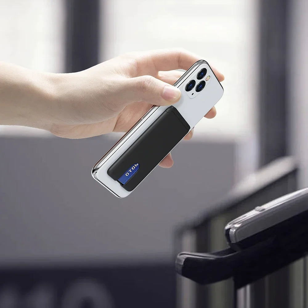 Phone Holder Sticker Credit Card Holder 3M Adhesive Soft Silicone Mobile Phone Wallet Compatible for Iphone Android Samsung