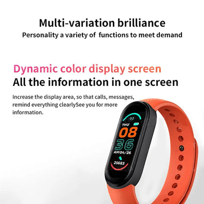 M6 Smart Watch for Fitness Tracking and Heart Rate Monitoring - Smarsty