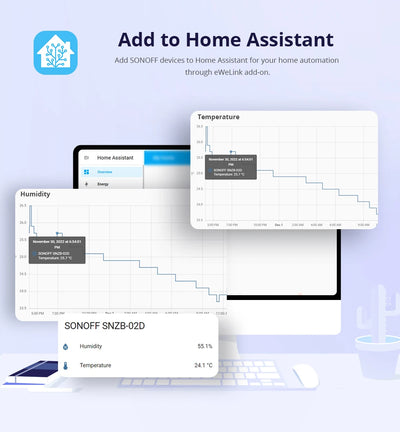 Smart Temperature Humidity Sensor Compatible with Zigbee Technology - Smarsty
