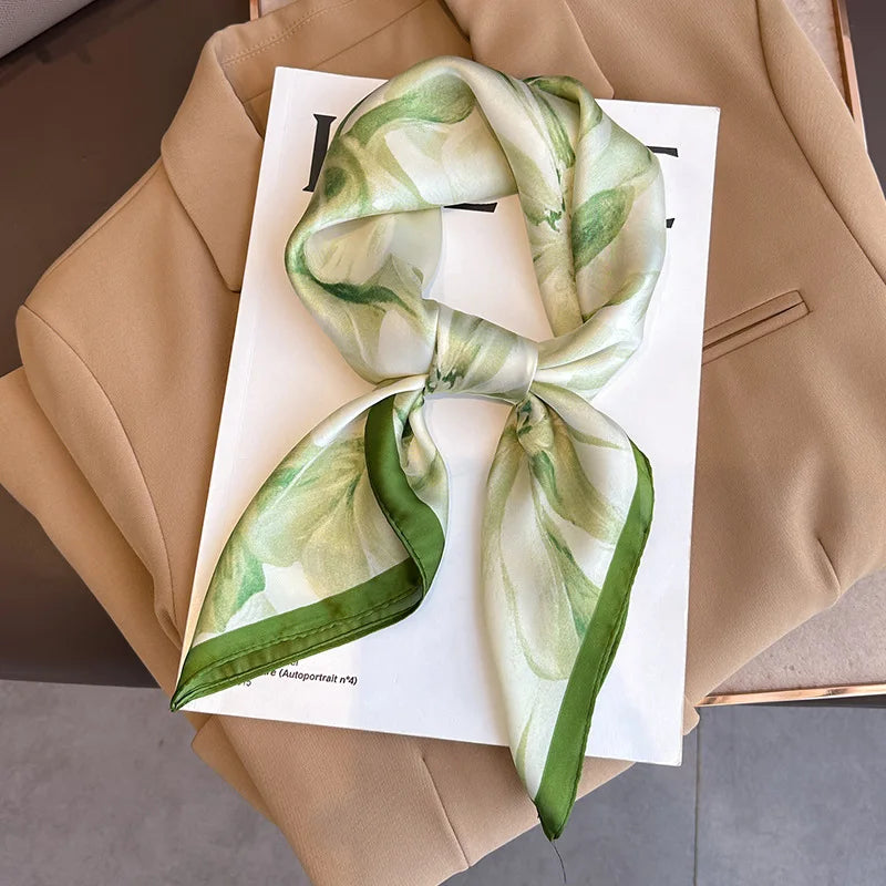 Luxury Silk Satin Scarf for Women with Sun Protection - Smarsty
