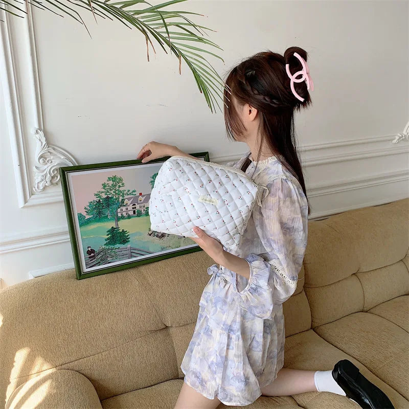 Large Capacity Women's Cosmetic Bags Cases Casual Ladies Small Storage Bag with Zipper Female Travel Clutch Bag Small Handbags - Smarsty