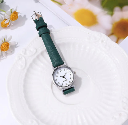 Women Casual Leather Analog Watch with Arabic Numbers - Smarsty