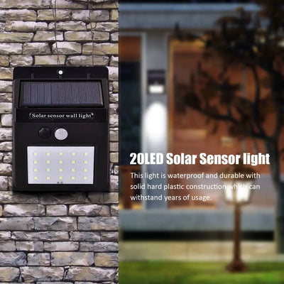 Solar Powered LED Motion Sensor Outdoor Wall Light - Smarsty