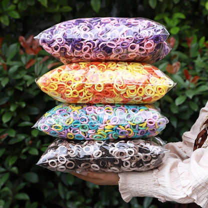 50PCS Colorful Nylon Hair Ties For Kids Gentle Hold - Smarsty