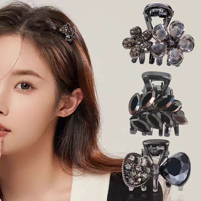 Korean Alloy Rhinestone Hair Claw For Women Elegant - Smarsty