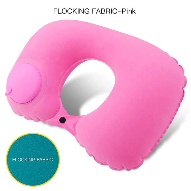 U Shape Inflatable Travel Pillow for Comfort and Support - Smarsty