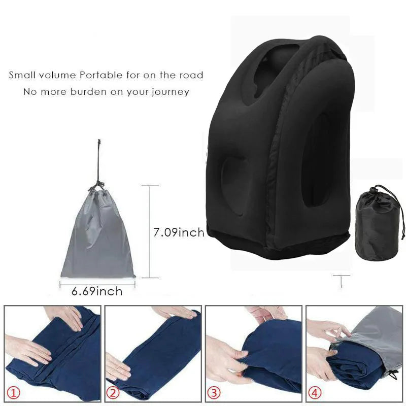Portable Inflatable Travel Pillow for Ultimate Neck Support - Smarsty