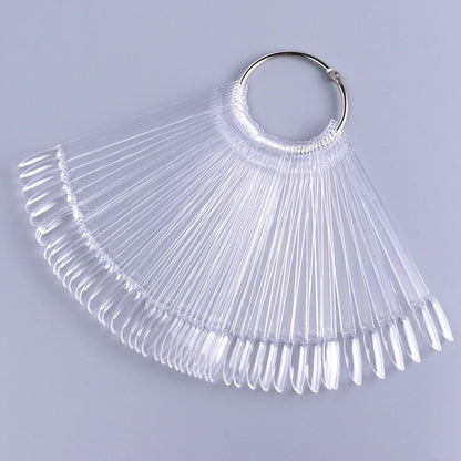 50pcs Oval Nail Display Tips for UV Gel Swatching - Smarsty