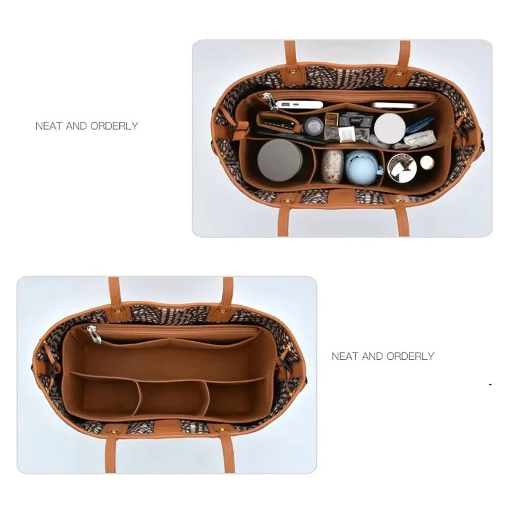 Felt Insert Liner Purse Organiser Pouch Handbag Tote Bag Internal Bag For Liz Visetos, 3 Style