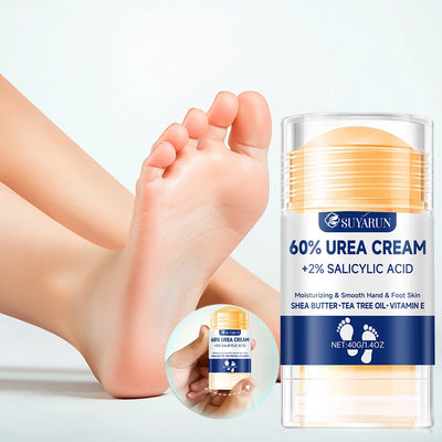 SUYARUN 60% Urea Foot Cream Stick - Moisturizing & Exfoliating, Cracked Heel Repair, Deep Hydration for Dry Feet, Long protect. - Smarsty