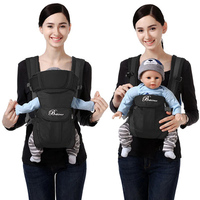 Baby Sling Carrier, 4-in-1 Ergonomic Baby Backpack Carrier, Easily Adjustable Baby Carrier Newborn to Toddler by Smarsty