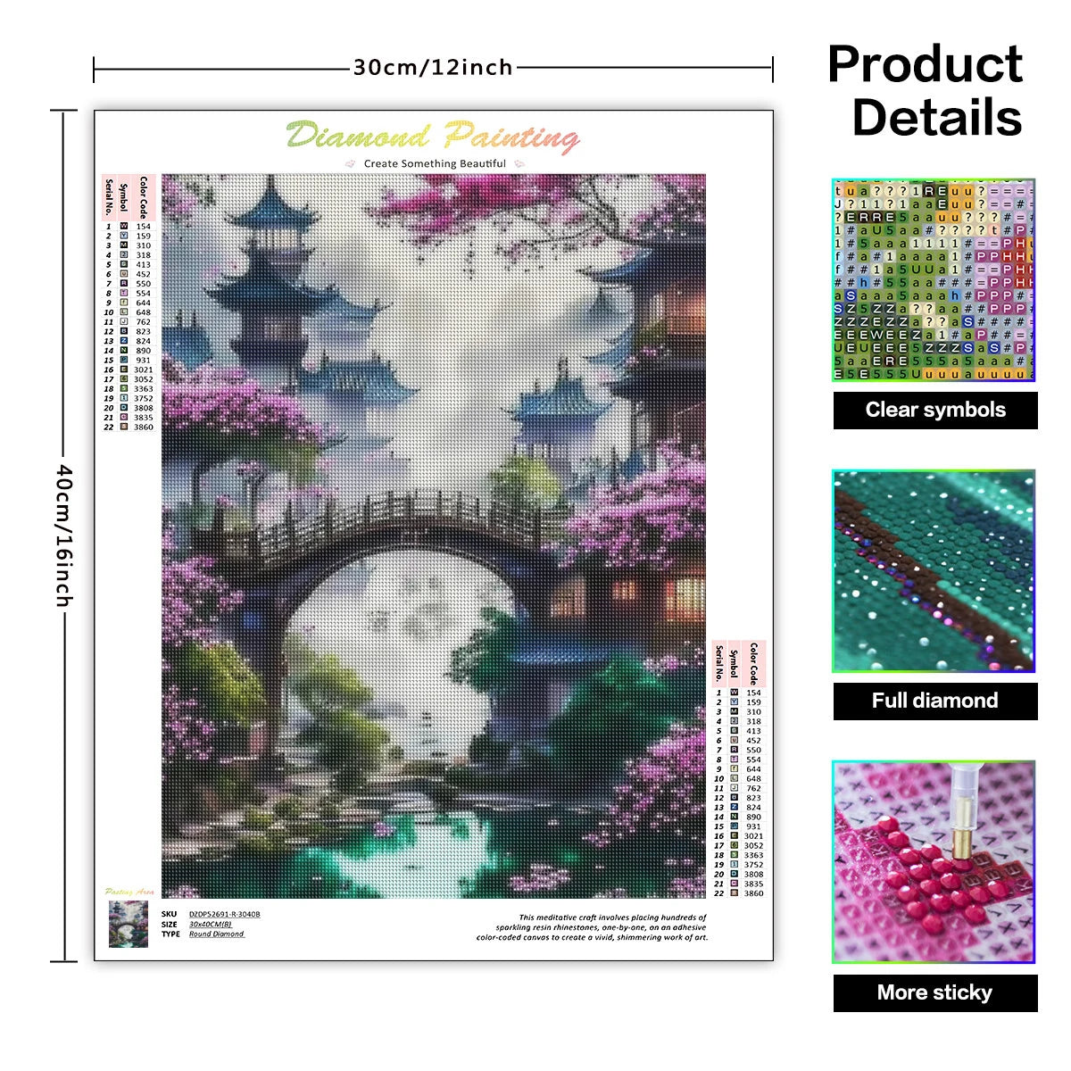 SDOYUNO Diamond Painting Kit for Ancient Architecture - Smarsty