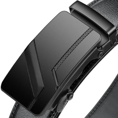 Luxury Men's Leather Belt with Metal Buckle Durable Soft Design - Smarsty