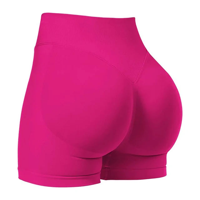 4.5''Shorts Seamless Low Ribbed Waistband Gym Shorts Scrunch Bum Yoga Shorts Booty High Stretch Running Bike Shorts - Smarsty