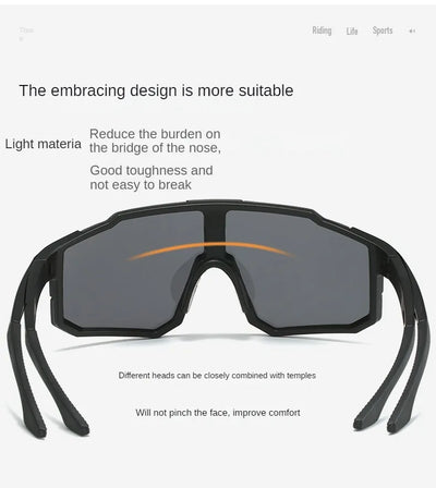 Cycling Sunglasses Sports Cycling Glasses Bike Eyewear MTB Dark Glasses Outdoor Bicycle Goggles for Men Women Sunglasses UV400 by Smarsty