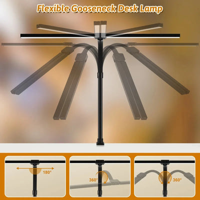 Dimmable LED Clip Desk Lamp for Reading - Smarsty