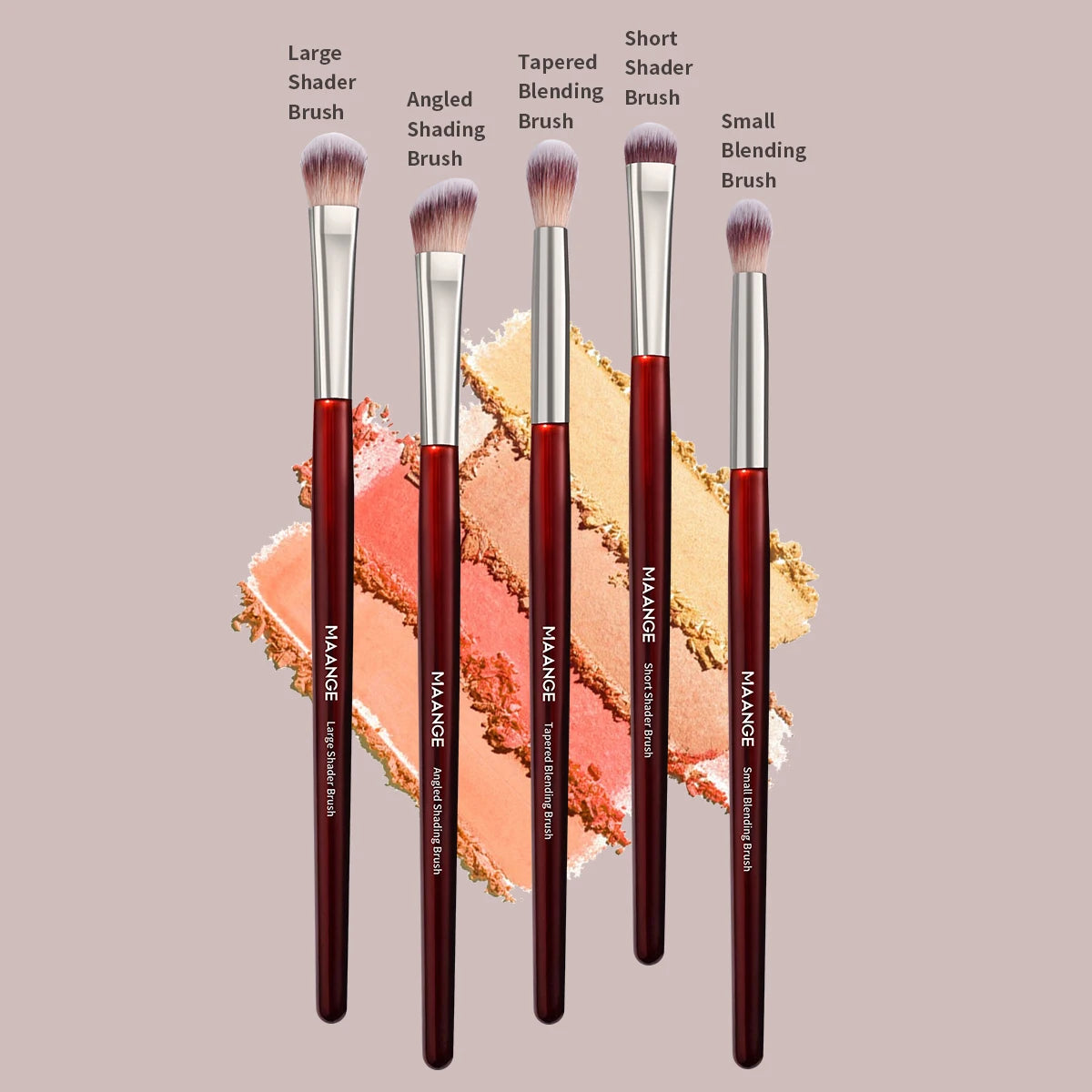 MAANGE 5 Piece Eye Shadow Brush Set for Flawless Makeup - Smarsty
