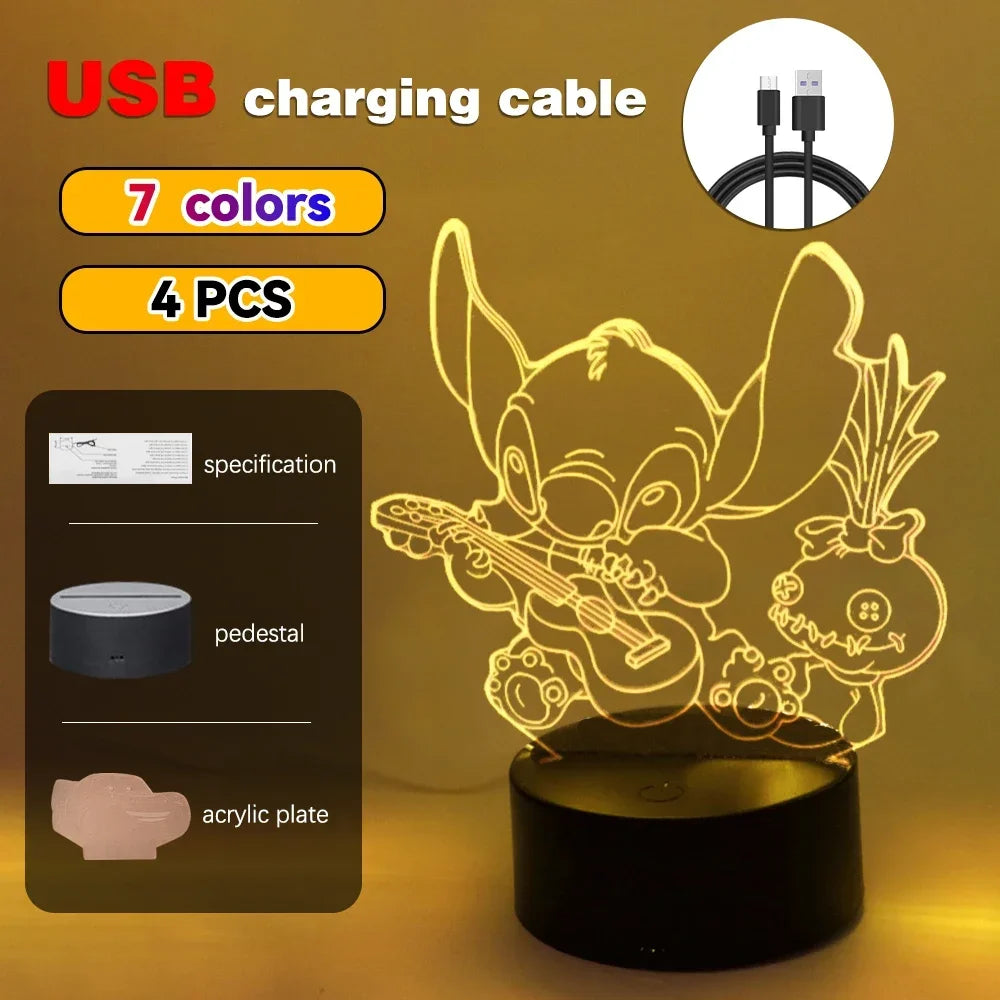 3D Illusion LED Night Light with Remote Control - Smarsty