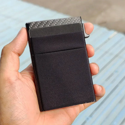 Anti Rfid Blocking Protected Magic ID Bank Credit Card Holder Men Thin Slim Minimalist Smart Magic Wallets Metal Cardholer Case