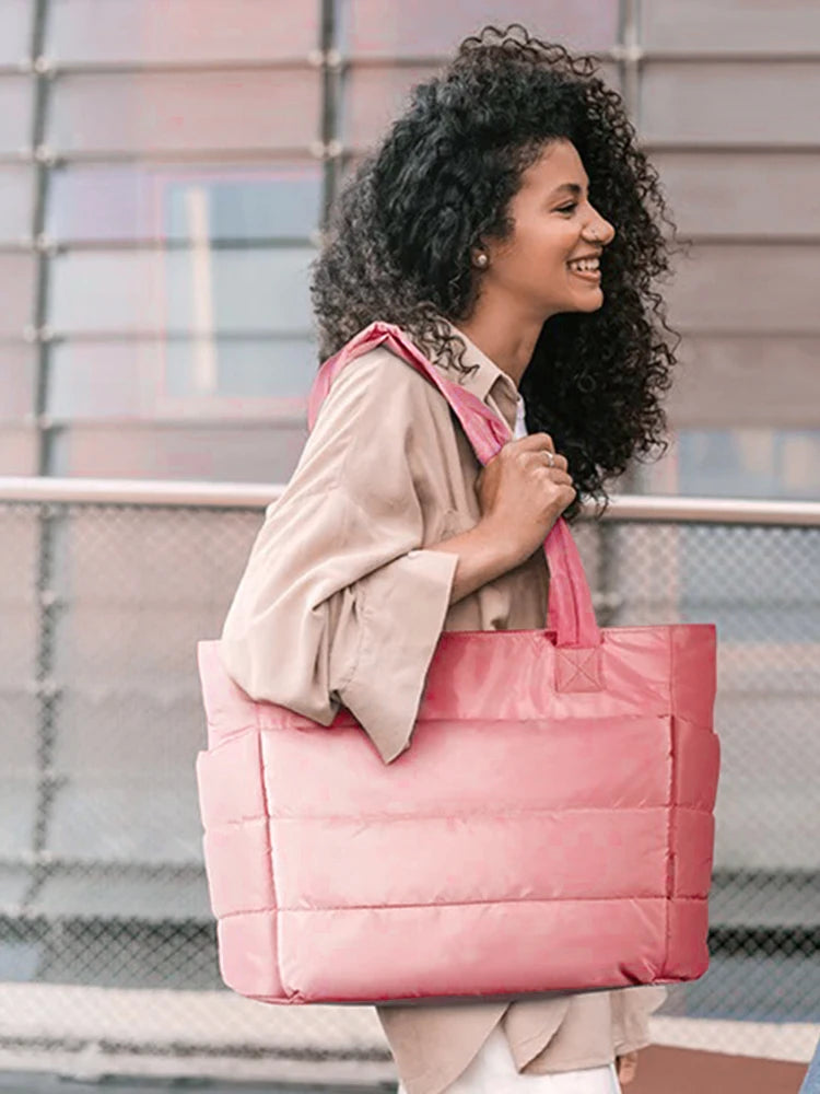 Large Capacity Women Tote Bag Lightweight Fluffy Travel - Smarsty
