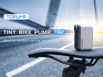 Mini Bike Pump, Portable Electric Bike Pump, Ultra Small 120PSI Battery Bicycle Pump, Automatic Shut-Off, Presta & Schrader - Smarsty