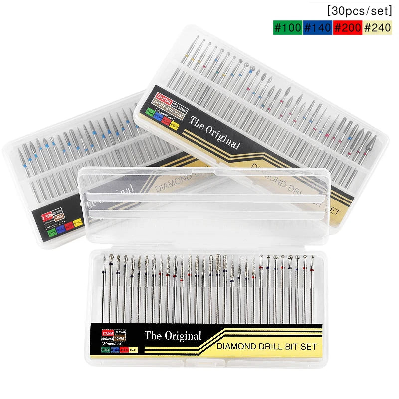 30PCS Stainless Steel Nail Drill Bits Set for Perfect Manicure - Smarsty