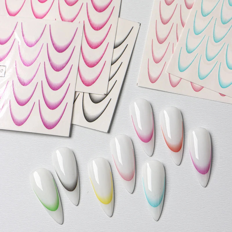 Gradient French Nail Art Stickers for Stunning Ombre Manicures - Smarsty