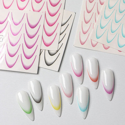Gradient French Nail Art Stickers for Stunning Ombre Manicures - Smarsty