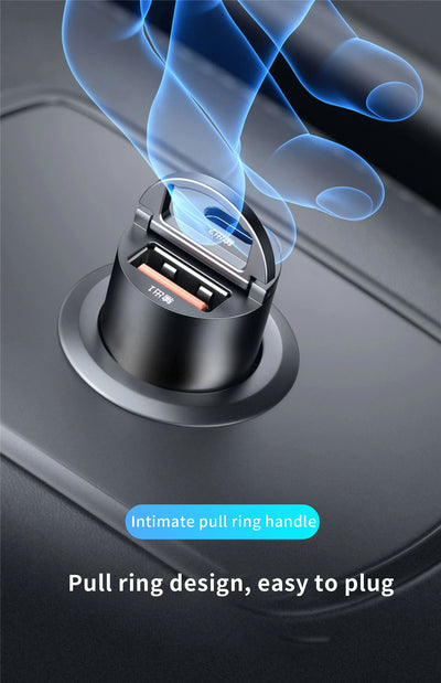 100W/200W QC3.0 PD Mini Car Charger 12-24V Lighter Fast Charging Car USB Type C Charger for Xiaomi Samsung Huawei iPhone Power - Smarsty
