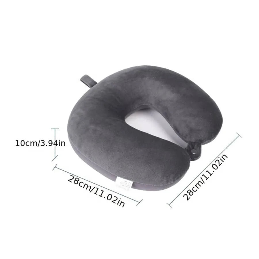 Bamboo Fiber Travel Neck Pillow with Soft Cover - Smarsty