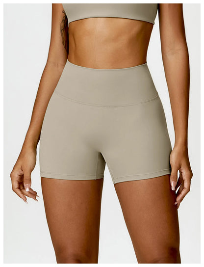 Ctenkevet Solid Color Women Fitness Quick-Dry Sport Short Women Cycling Soft Training Shorts Jog High Waist Yoga Short Legging - Smarsty