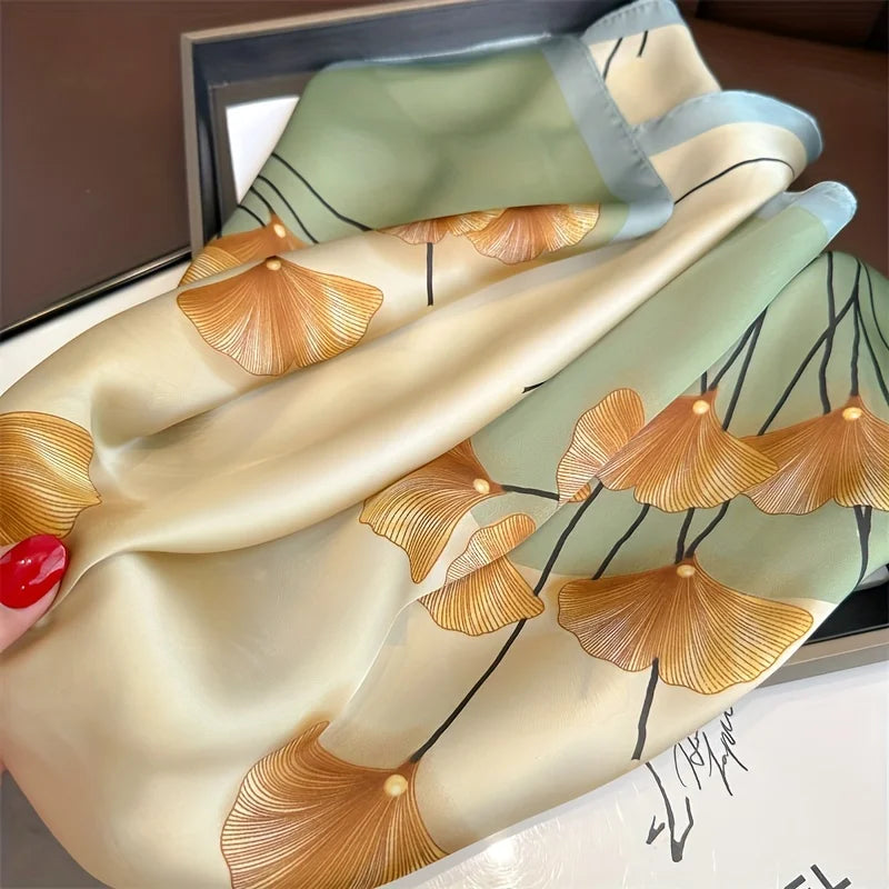 Luxury Silk Square Scarf for Women Spring Summer - Smarsty