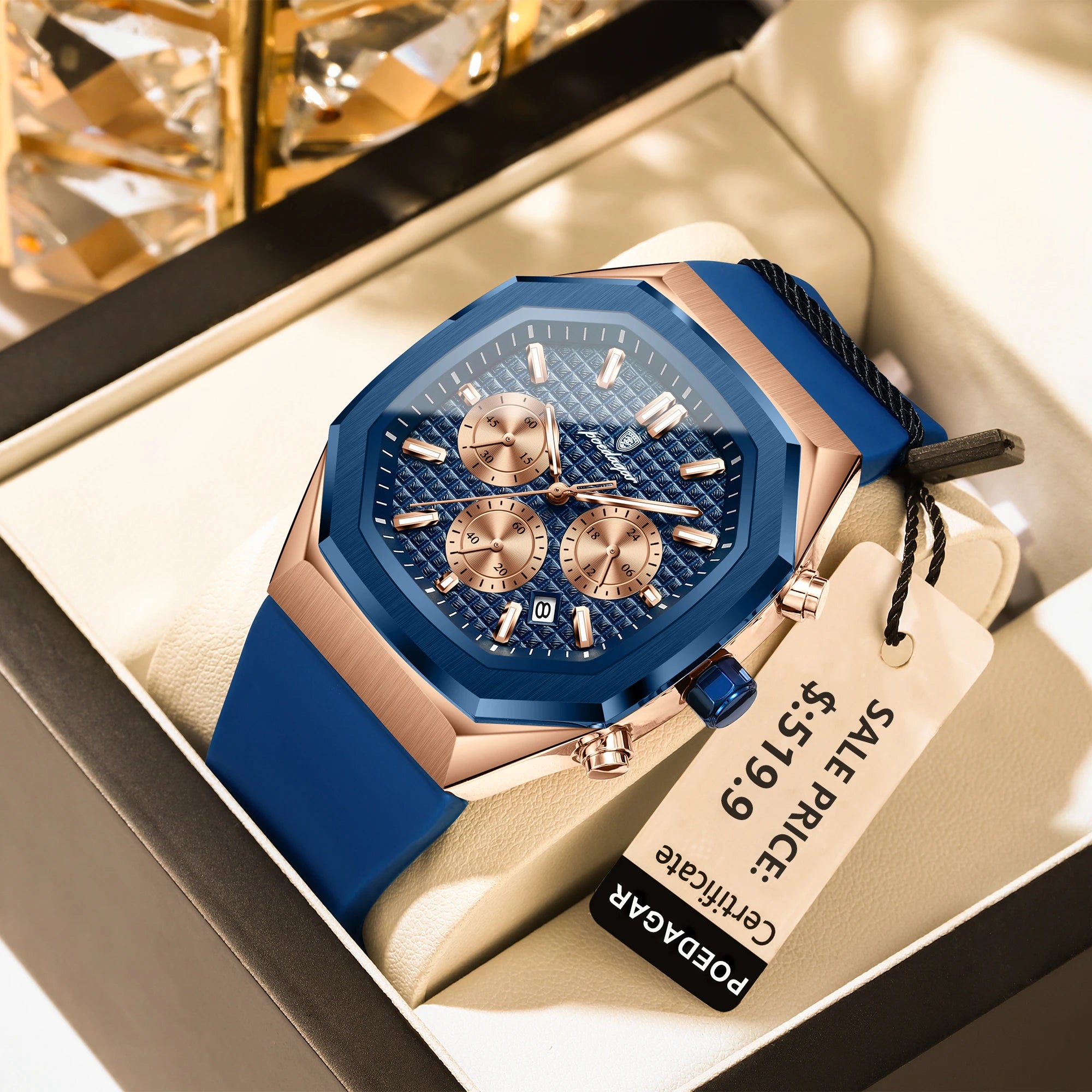 Waterproof Luminous Chronograph Watch for Men - Smarsty