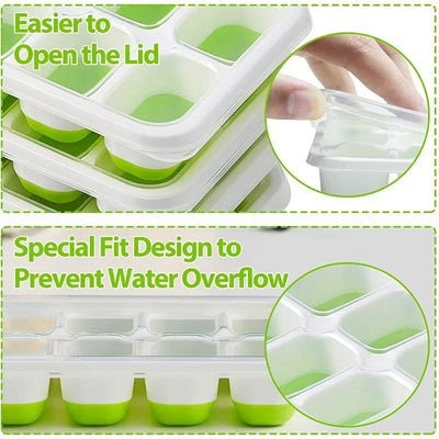14 Grid Ice Cube Tray Silicone Mold Square Ice Cube Tray Mold Ice Cube Maker Non-toxic Durable Bar Pub Wine Ice Blocks Maker - Smarsty