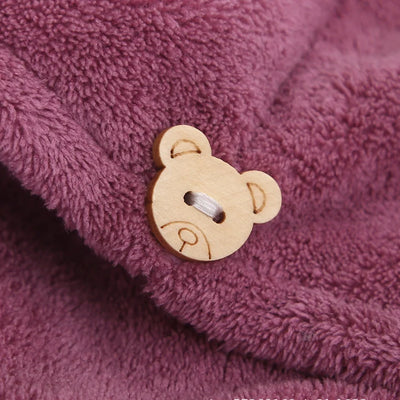 1Pc Embroidery Style Hair Drying Cap, Coral Fleece Thickened Hair Towel for Bathroom, Women's Absorbent Quick Drying Shower Cap, - Smarsty