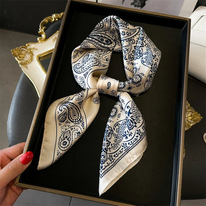Elegant Silk Floral Hairbands and Neck Scarves - Smarsty