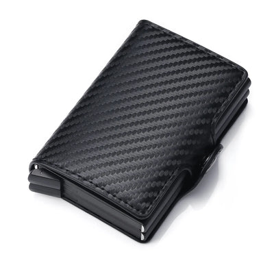 Rfid Men Card Wallets Carbon Fiber Slim Mini Wallet 14 Card Holders Small Money Bag Male Purses - Smarsty