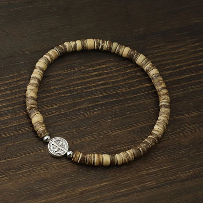 Men's 4mm Beaded Tiger Eye Bracelet Natural Stone Meditation - Smarsty