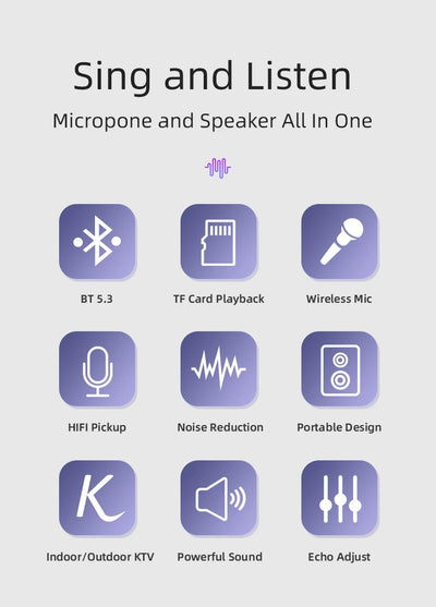 Mini Karaoke Machine for Kids Portable Karaoke Machine Bluetooth Wireless Microphones LDE Light Toys Gifts for Girls Boys - Smarsty