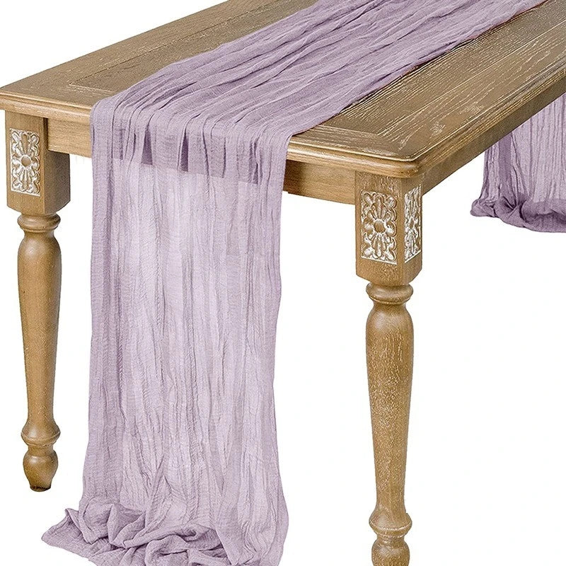Semi-Sheer Gauze Table Runner for Vintage Weddings - Smarsty