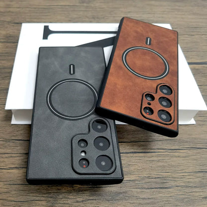 Luxury Leather Case For Samsung Galaxy MagSafe Wireless - Smarsty