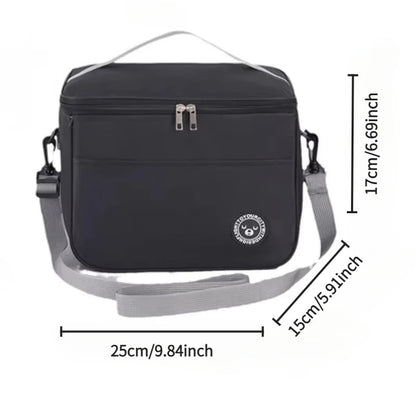 Large Capacity Insulated Lunch Bag With Shoulder Strap - Smarsty