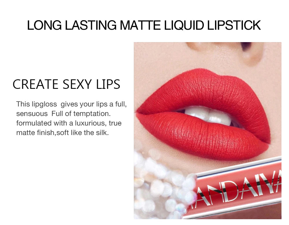 Handaiyan Set of 6 Long Lasting Non-Stick Lip Gloss - Smarsty