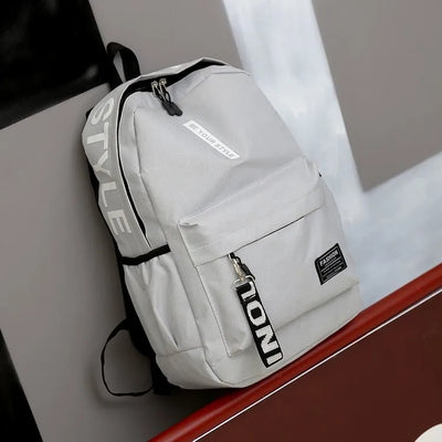 Fashion trend backpack backpack for men and women junior high school high school student bag large capacity korean version of th - Smarsty